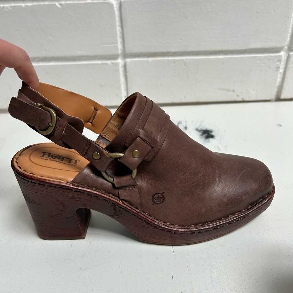 Born Women's Hudson Slingback Clog Chocolate - Size 10 - Picture 7 of 13